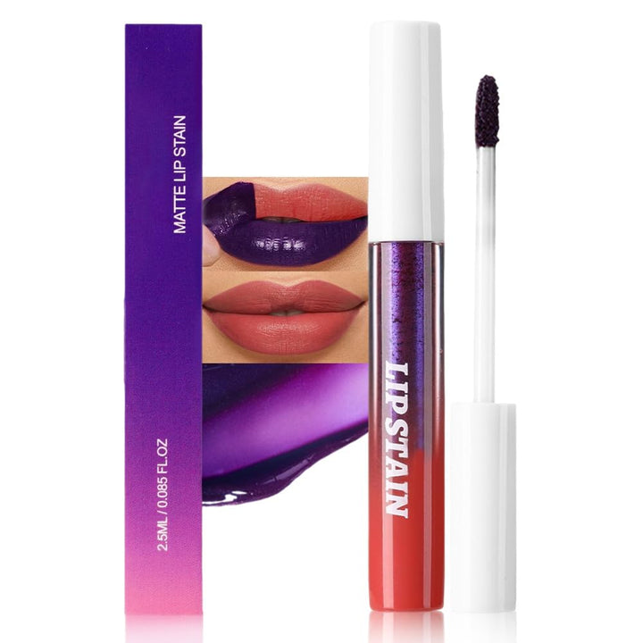 3Pcs Peel off Lip Stain Tints, Maroon Mauve Red Matte Liquid Lipstick Lip Stain Long Lasting Waterproof for Women, Non-Stick Cup Lipstick Peel off Highly Pigmented Not Faded Smudge-Proof Liptint