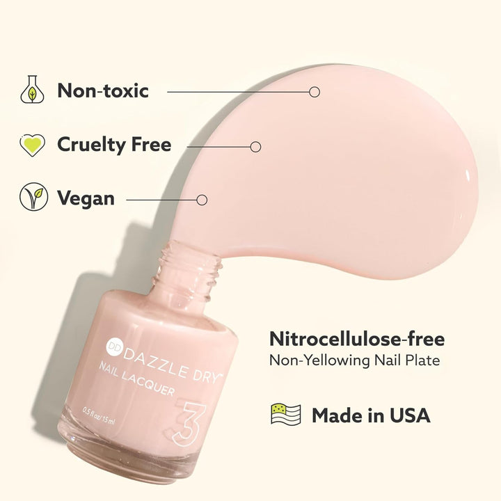 Top Coat - Step 4 - a Quick Dry Top Coat Nail Polish - a Gel Nail Polish Top Coat Alternative for Long-Lasting, Non-Toxic Manicures (0.5 Fl Oz)