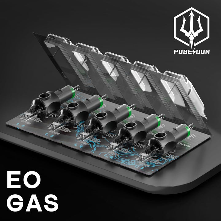 POSEIDON 50PCS Tattoo Cartridge Needles Assorted Mixed Size #12 round Liner Shader Magnum - 5RL 7RL 9RL 5RS 7RS 9RS 7M1 15M1 7RM 15RM with Membrane Professional Disposable Tattoo Needles