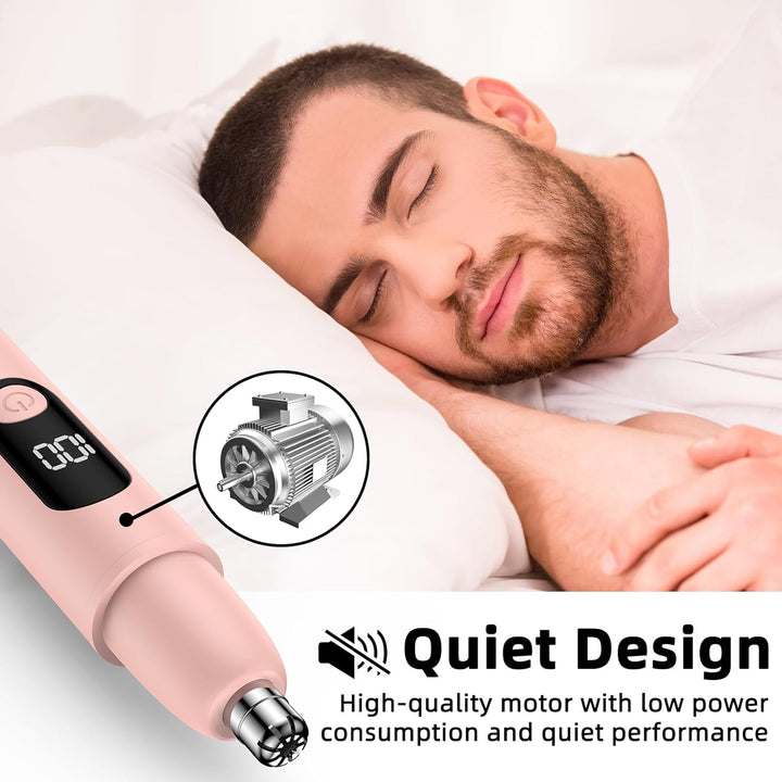 Nose Hair Trimmer Rechargeable Cordless Painless Ear and Eyebrow Trimming Tool-Dual Edge Easy Cleansing for Man Woman Vee