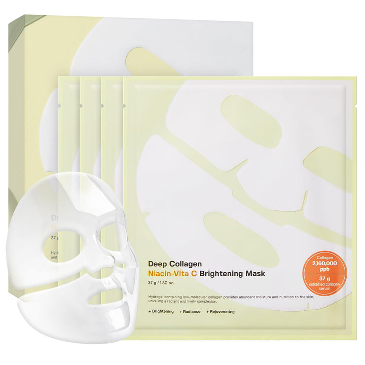 Deep Collagen Overnight Mask 37Gx4Ea | Original Hydrating Collagen Face Mask | Real Collagen 2,160,000PPB for Elasticity |Tiktok Trend Items Korean Skin Care
