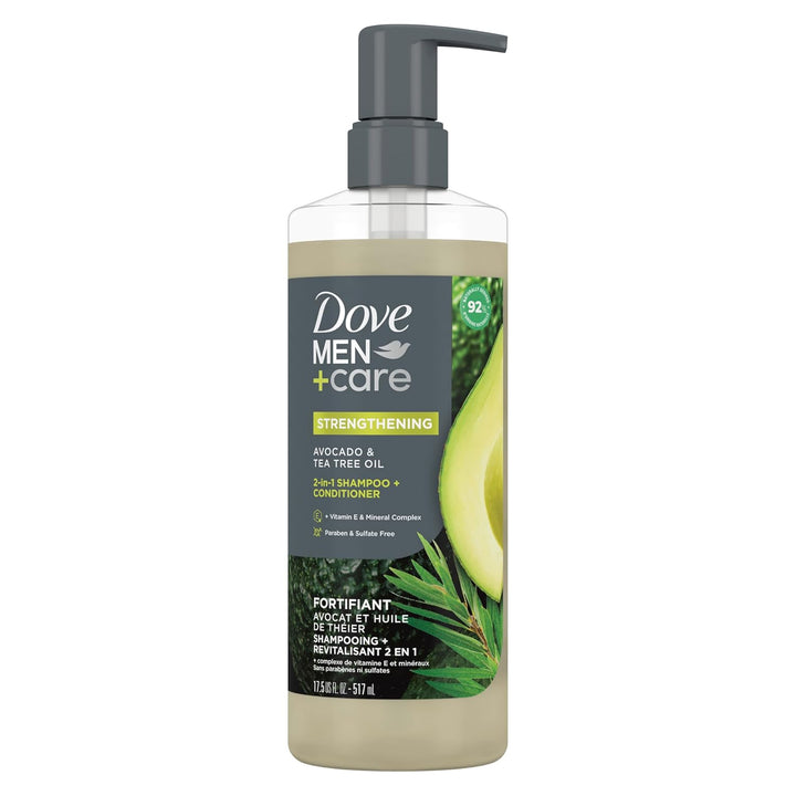 2-In-1 Shampoo + Conditioner Sandalwood & Cardamom Oil for Thick & Full Hair, + Vitamin B3 & Mineral Complex, 17.5 Oz