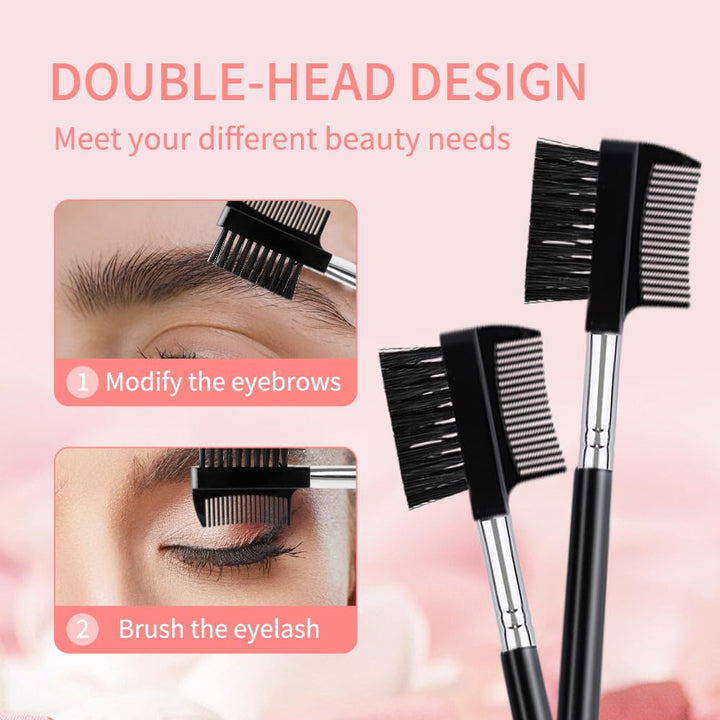4 PCS Eyebrow Brush and Comb,Makeup Eyelash Comb,Portable Spoolie Brushes for Eyelashes Extension