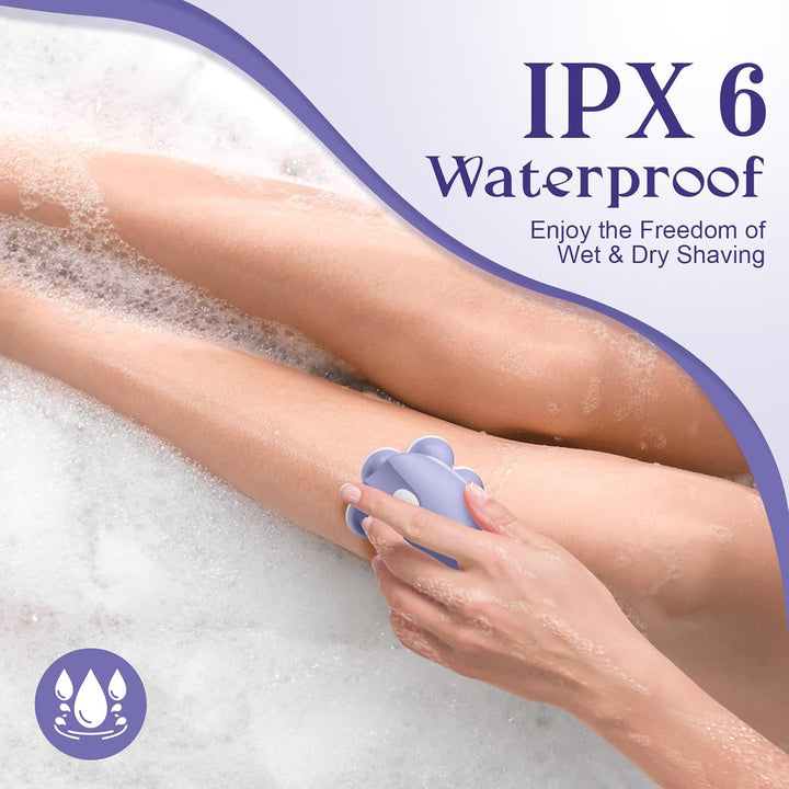 7D Electric Razor for Women: Fast & Painless Full-Body Shaver for Legs & Face – Waterproof Hair Remover with Light & Travel Cover – Wet/Dry Use, Smooth Close Shave, Birthday Christmas Gift