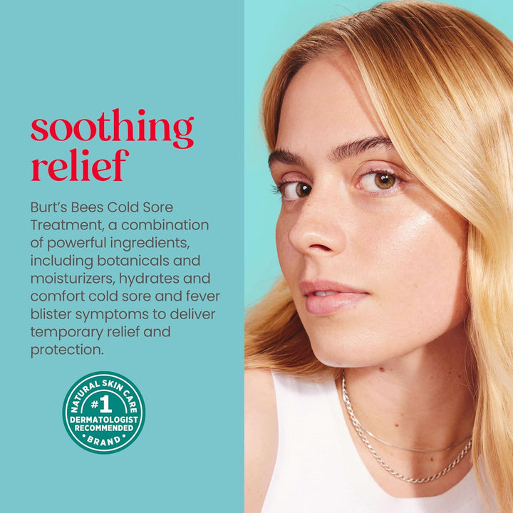 Stocking Stuffers, Cold Sore Treatment and Medicated Lip Balm, with Menthol and Eucalyptus Oil, Natural Origin Skincare, 2 Tubes, 0.07 Oz./0.15 Oz.