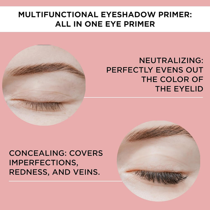 All in One Eye Primer - Long-Lasting Eyeshadow Base, Neutralizing & Concealing - Makeup Primer for Vibrant, Crease-Free Eye Makeup – 0.17 Fl. Oz