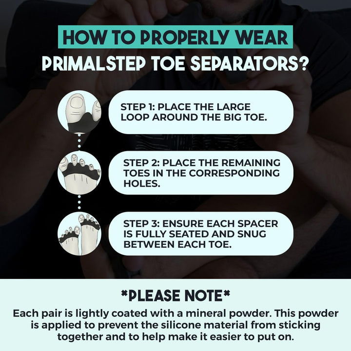 Size XL Toe Separators - over 50% Thicker & More Durable - Dr. Recommended - Loved by Those with Bunions or Plantar Fasciitis - Toe Spacers for Athletic Mobility (Extra Large)