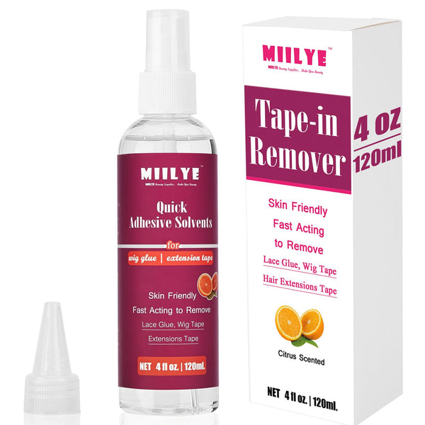 Tape in Extension Remover Spray 4Oz/120Ml, Tape in Remover Lace Wig Glue Remover Fast Removes Double Sided Hair Extensions Tape & Hair Glue Residue| Gentle on Skin| No Greasy| Easy to Clean