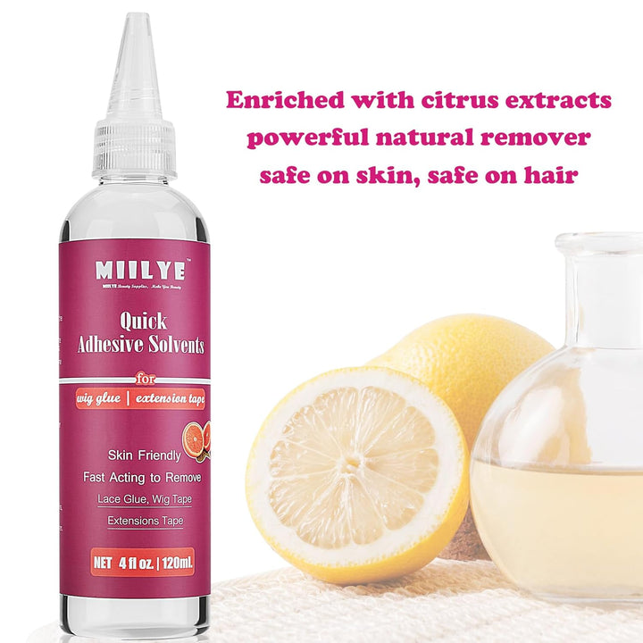 Tape in Extension Remover Spray 4Oz/120Ml, Tape in Remover Lace Wig Glue Remover Fast Removes Double Sided Hair Extensions Tape & Hair Glue Residue| Gentle on Skin| No Greasy| Easy to Clean
