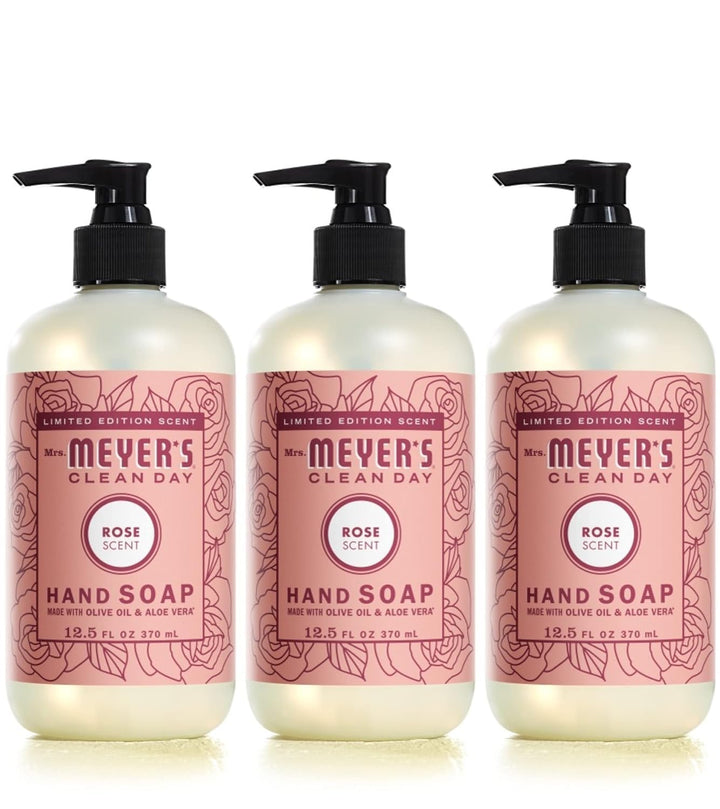 CLEAN DAY Hand Soap, Made with Essential Oils, Biodegradable Formula, Rain Water, 12.5 Fl. Oz - Pack of 3