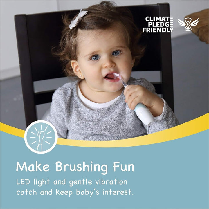 Babyhandy 2-Stage Baby Sonic Electric Toothbrush for Babies and Toddlers Ages 0-3 Years