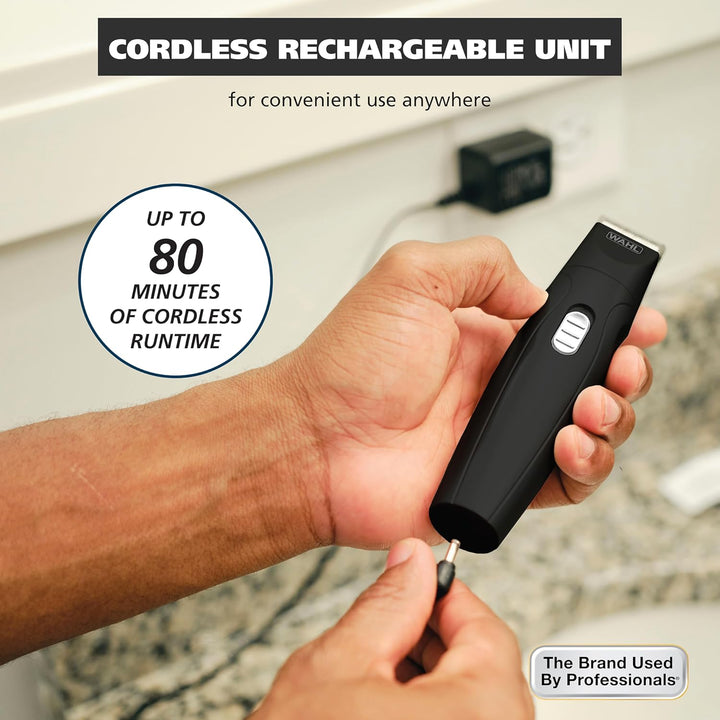 All-In-One Cordless Rechargeable Electric Ear/Nose, Detail, and Beard Trimmer for Men – Mustache, Ear & Nose Hair, and Light Detail Grooming - Model 9685-200