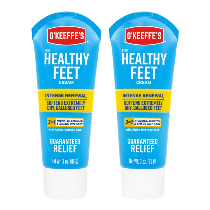for Healthy Feet Intense Renewal Cream with Urea & Alpha Hydroxy Acid - 3 Oz Tube (1 Pack) - Chemically Exfoliates and Softens Extremely Callused, Dry Feet