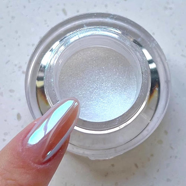 Moonlight Chrome Nail Powder, Unicorn Mermaid Chrome Powder for Nails, Aurora Nail Powder Iridescent Nail Chrome Powder, Nail Art Glitter Decoration for Home DIY Salon Manicure Pigment