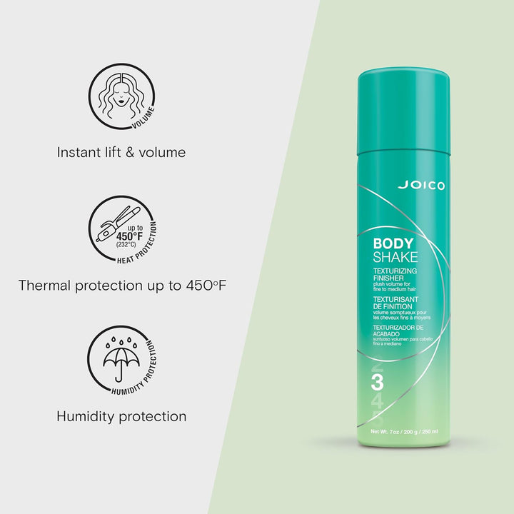 Body Shake Texturizing Finisher | for Fine to Medium Hair | Long-Lasting Volume & Fullness | Thermal Heat & Humidity Protection | Control Frizz | Pollution & UV Protection | Paraben Free