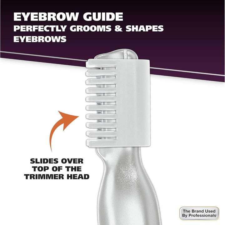 Clean & Confident Female Battery Pen Trimmer with Rinseable Blades for Eyebrows, Facial Hair, & Light Grooming- Hygienic Grooming & Easy Cleaning with Battery Included - Model 5640-100