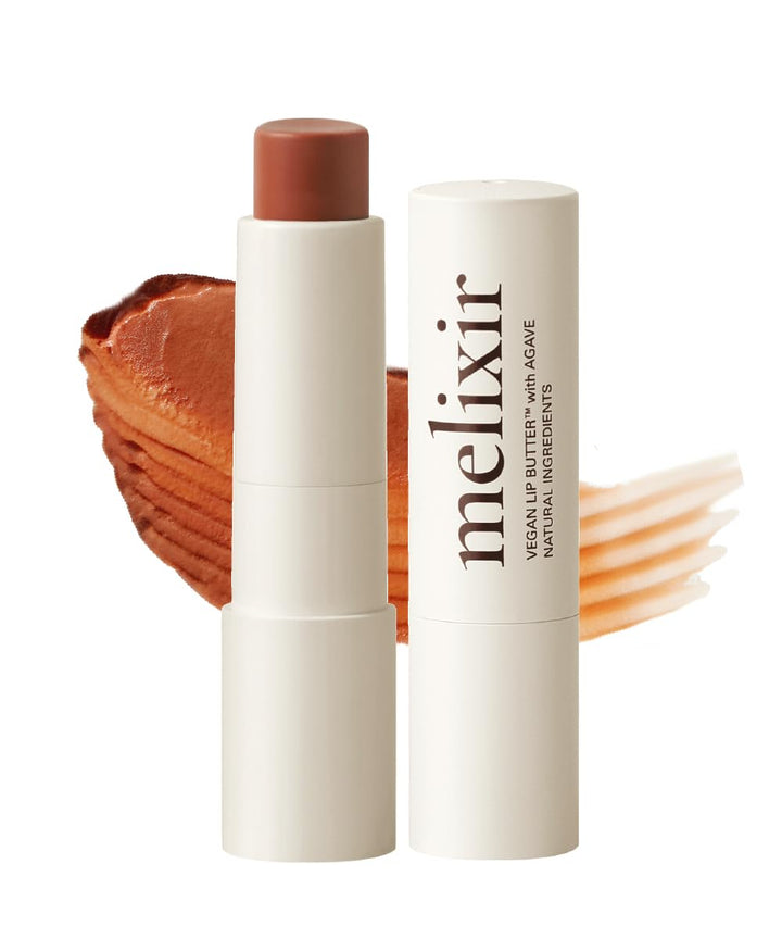 Vegan Lip Butter (12 Colors), Hydrating Tinted Lip Balm Stick, Bee-Free, Petrolatum-Free, Plant-Based, Moisturizes Dry & Chapped Lips with Shea Butter, Sheer, Natural Finish - #02 Nudy Rose