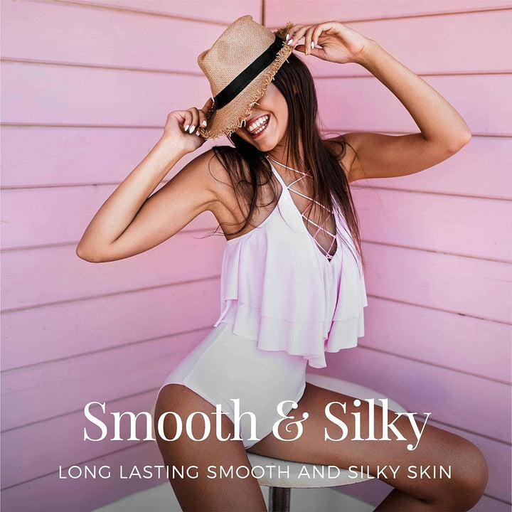 Smooth & Silky Body & Bikini Kit, Cordless Bikini Trimmer and Shaver for Women, Waterproof for Grooming in the Shower, White/Green