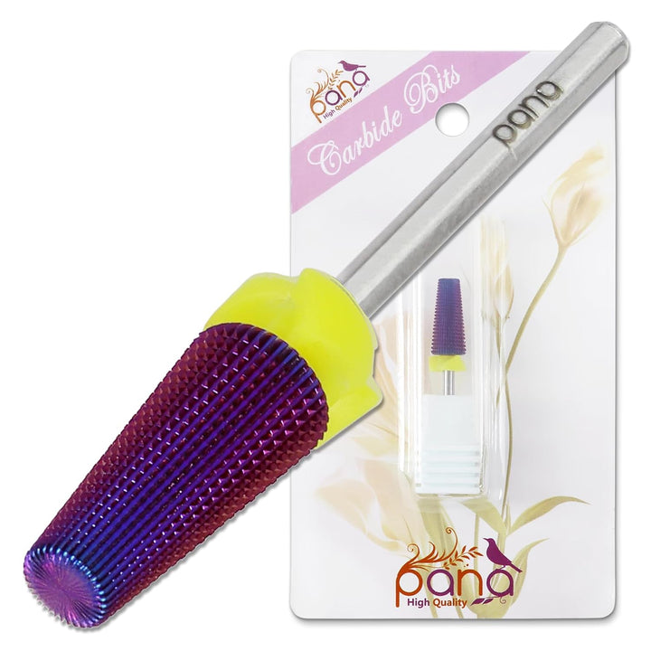 Nail Carbide 5 in 1 Bit - Two Way Rotate Use for Both Left and Right Handed - Fast Remove Acrylic or Hard Gel - 3/32" Shank - Manicure, Nail Art, Drill Machine (Fine - F, Silver)