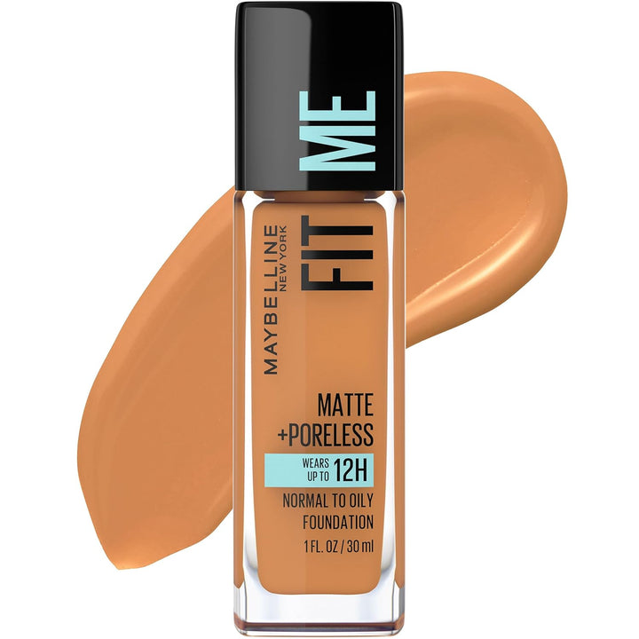 Fit Me Matte + Poreless Liquid Oil-Free Foundation Makeup, Classic Ivory, 1 Count (Packaging May Vary)