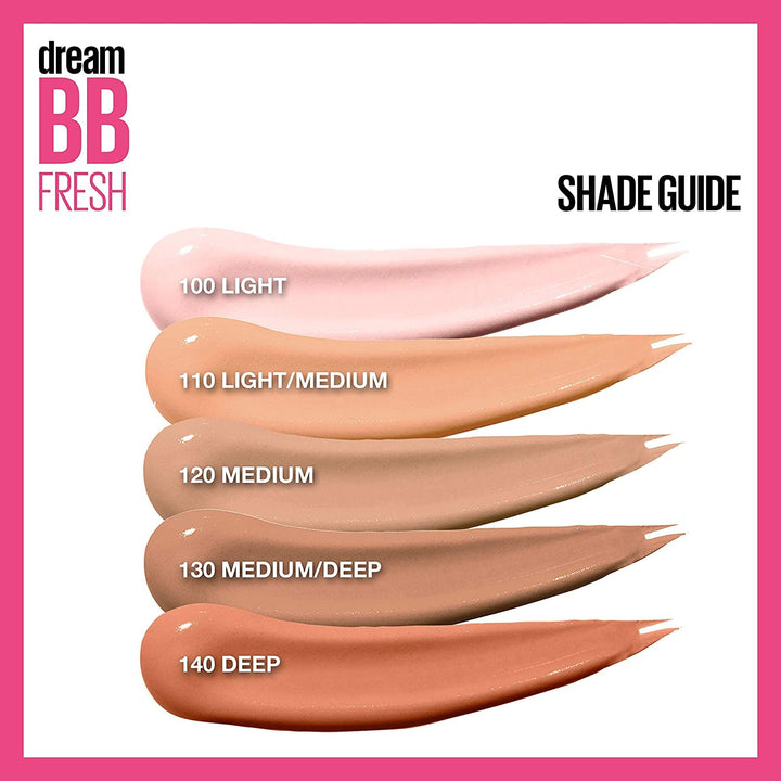 Dream Fresh Skin Hydrating BB Cream, 8-In-1 Skin Perfecting Beauty Balm with Broad Spectrum SPF 30, Sheer Tint Coverage, Oil-Free, Medium, 1 Fl Oz