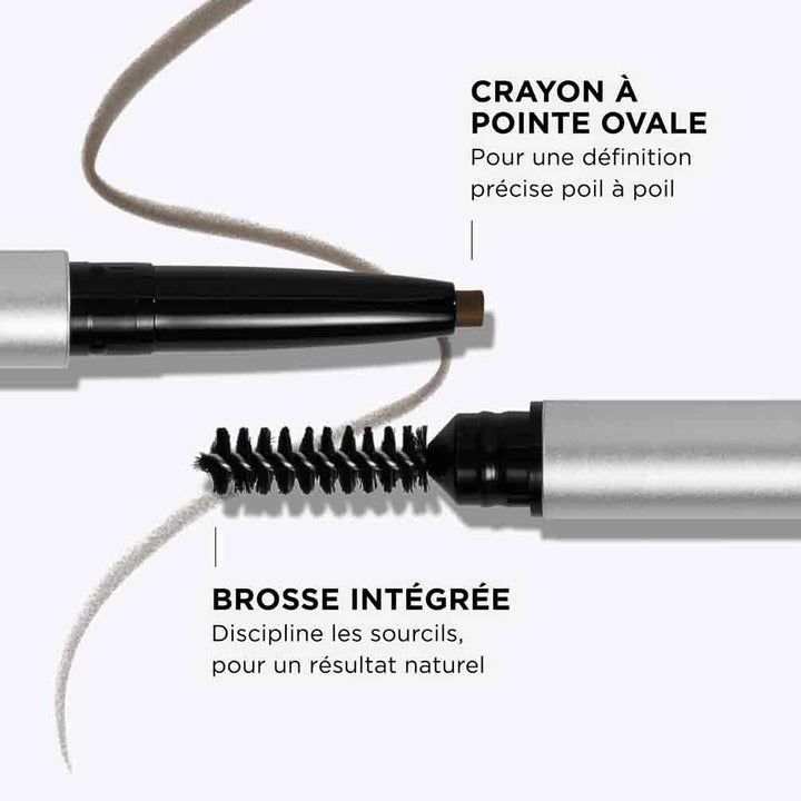 Brow Power Eyebrow Pencil - Universal Shades - Long-Lasting, Budge-Proof Formula - with Biotin - Natural-Looking Brows - Built-In Spoolie Brush