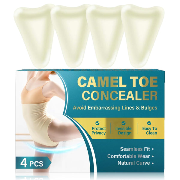 Camel Toe Concealer, 4PCS Reusable Camel Toe Underwear for Women, Waterproof, Soft, Washable Camel Toe Hider Suitable for Swimsuits, Leggings, Bikini &Tight Clothes
