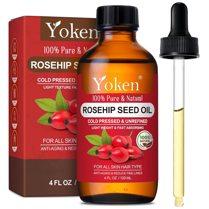 Organic Rosehip Seed Oil for Face,100% USDA Pure Rosehip Oils for Skin,Scars,Hair & Nails.2 Fl Oz Cold Pressed Rose HIPS Oils for Skin Care, Anti-Aging, Scar Treatment, GUA SHA Massage Carrier Oil