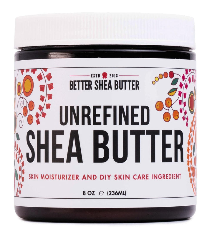 Raw Shea Butter - 100% Pure African Unrefined Shea Butter for Hair | Skin Moisturizer for Face and Body | Use for Soap Base, DIY Whipped Lotion, Lip Balm - 8 Oz Block