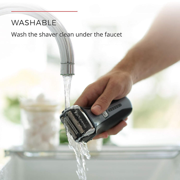 F5 Power Series Foil Shaver, Electric Razor for Men, Cordless Rechargeable with Pop up Trimmer, Pivot & Flexfoil Technology, Lightweight Handheld Design, Black