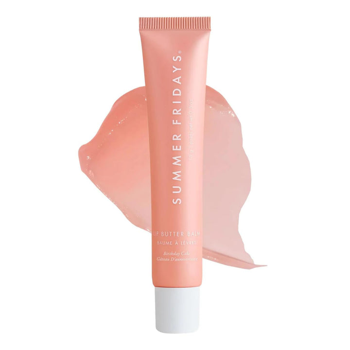Tinted Lip Butter Balm - Conditioning Vegan Lip Balm for Instant Moisture, Shine & Hydration - Sheer-Tinted, Soothing Skincare - Pink Sugar (.5 Oz)