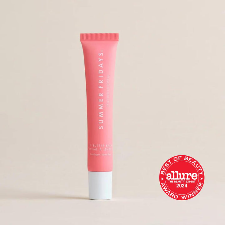 Tinted Lip Butter Balm - Conditioning Vegan Lip Balm for Instant Moisture, Shine & Hydration - Sheer-Tinted, Soothing Skincare - Pink Sugar (.5 Oz)
