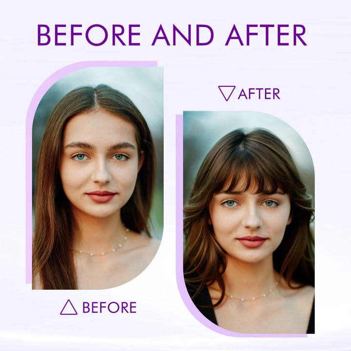 Clip in Bangs 100% Real Human Hair Extensions Wispy Natural Black Fake Bangs Hair Clip on Bangs for Women Fringe with Temples Hairpieces Faux Bangs for Daily Wear