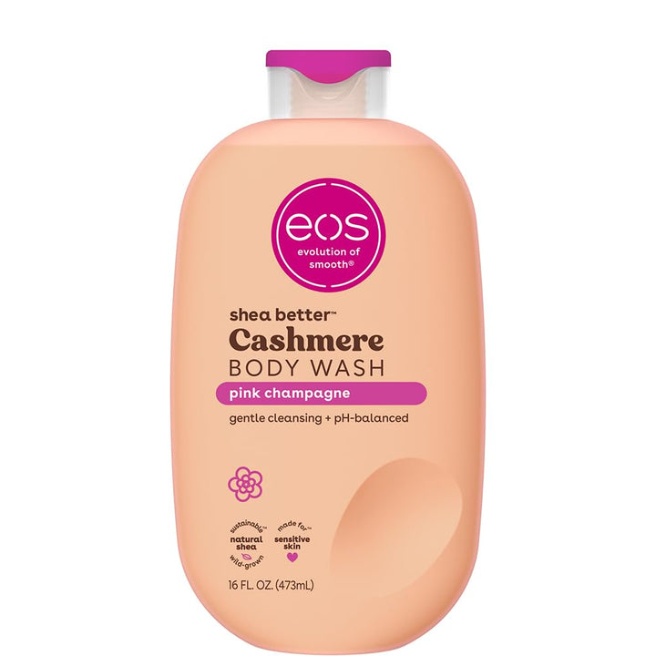 Shea Better Cashmere Body Wash, Vanilla Cashmere, Moisturizing, Ph Balanced Body Wash, Creamy Gel Formula, Paraben & Phthalate Free, Sensitive Skin, 16 Fl Oz