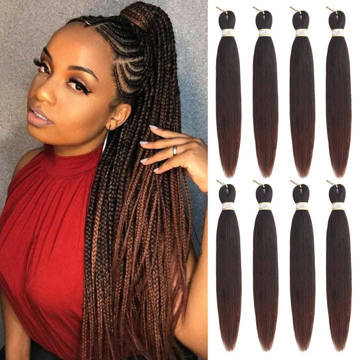 Long Purple Braiding Hair 30 Inch, Pre Stretched Synthetic Braiding Hair for Braids,2 Packs Purple Rumi Hair Extensions for Stage Party Halloween Costume Cosplay