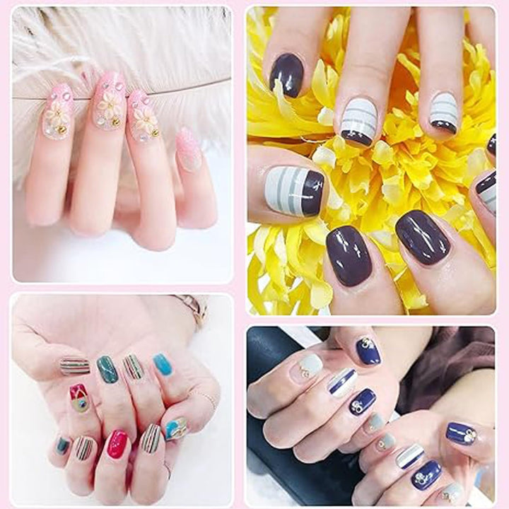 Nail Art Tools 22-Piece Set, Resin Nail Art Palette, 2-Way Acrylic Silicone Engraving Pen Dotting Pen Tools Nail Art Kit for Nail Art DIY Home Salon Makeup Display Board, Pink