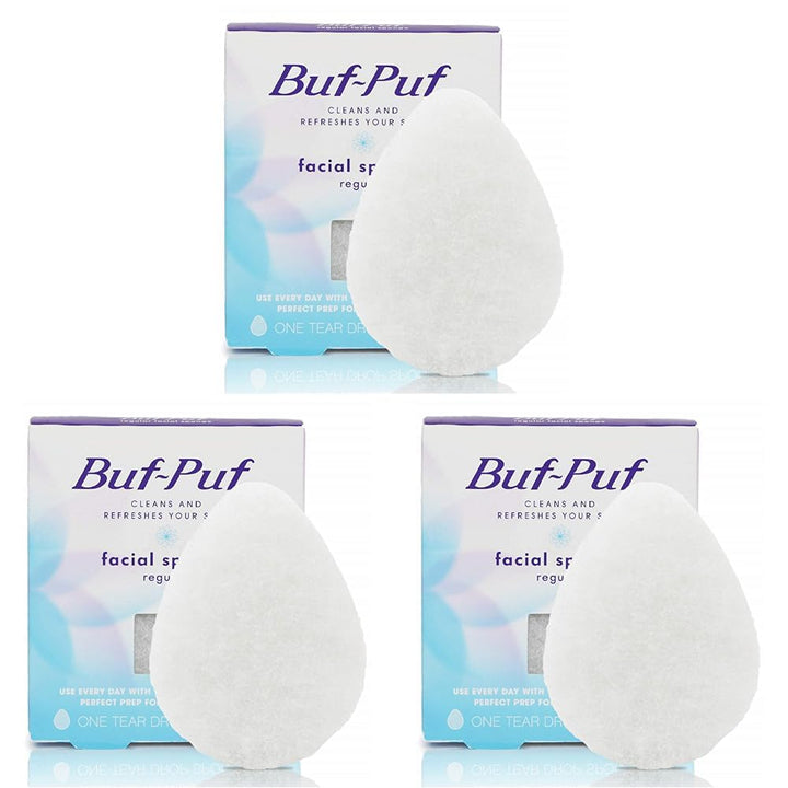 Regular Facial Sponge, Dermatologist Developed, Removes Deep down Dirt & Makeup That Causes Breakouts and Blackheads, Reusable, Exfoliating, White, 1 Count