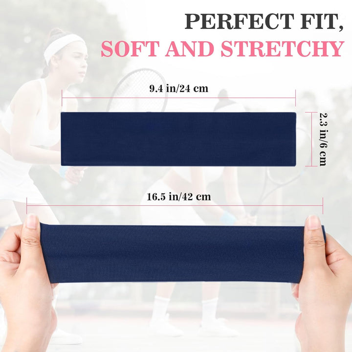 8 Pack Headbands for Women, Elastic Soft Hair Bands Non Slip Women'S Fashion Headbands for Daily Workout Yoga Running
