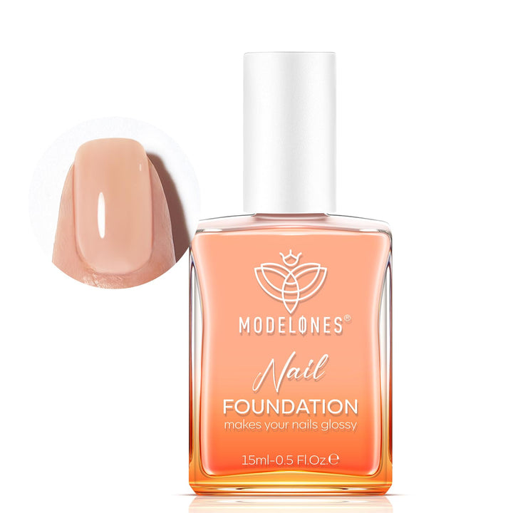 Nail Strengthener, Milky White Nail Polish Natural Nail Concealer Foundation Air Dry Nail Growth Polish for Damaged Nails Imperfection Masking Gifts for Women 15Ml