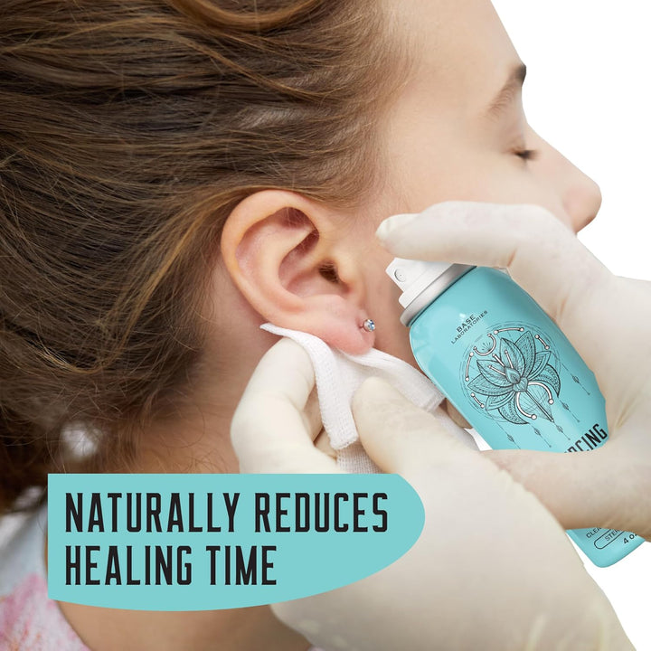 Piercing Aftercare Kit: Keloid & Piercing Bump Solution Oil(15Ml) + Piercing Aftercare Spray (4Oz) - for Keloid Bump Removal & Cleansing Soothing Piercings before & After