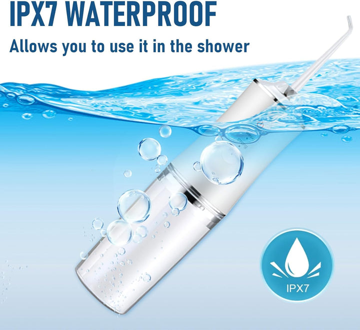 Electric Water Flosser Cordless for Teeth 3 Modes 4 Jet Tips Cleaning and Flossing Water Dental Portable Floss Irrigator Oral Water Flossed Rechargeable Tonsil Stone Travel Adults