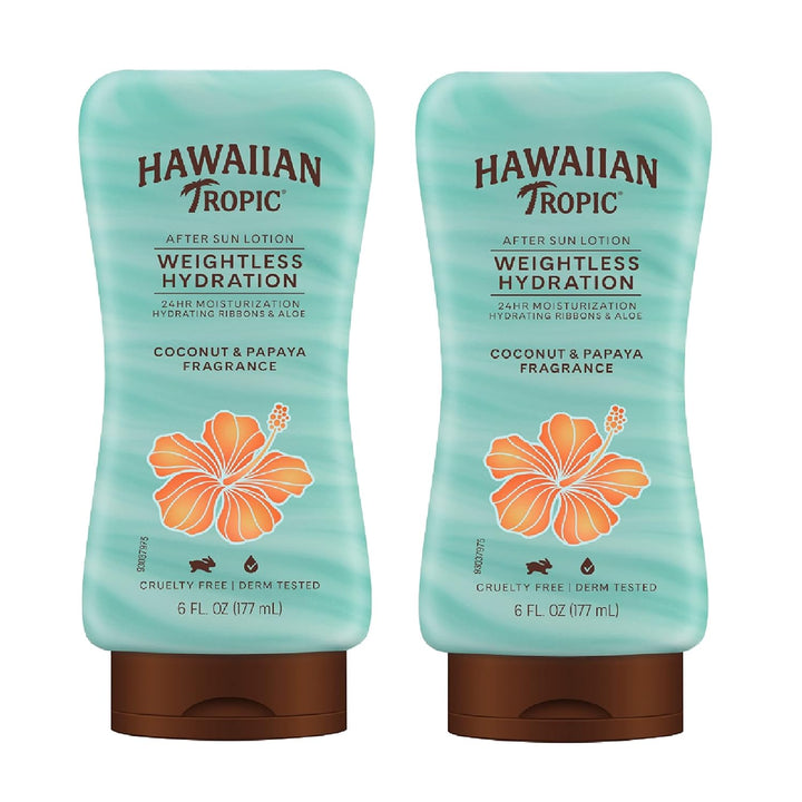 Weightless Hydration after Sun Lotion with Aloe, 6Oz Twin Pack |  Lotion, Moisturizing Lotion, after Sun Care, after Sun Moisturizer, 6Oz Each Twin Pack
