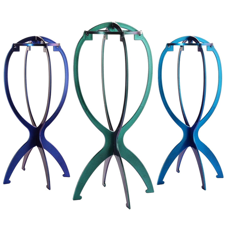 Wig Stand, Wig Head Stand, Wig Holder for Multiple Wigs, Black, 3 Pack