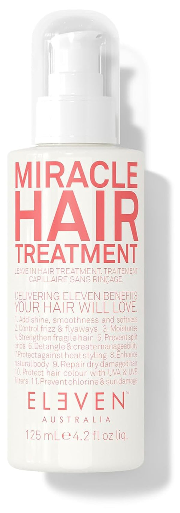 Miracle Hair Treatment Leave-In Conditioner for Hydration, Frizz Control, Heat Protection & Strength – Lightweight, Nourishing Formula for All Hair Types - 4.2 Fl Oz