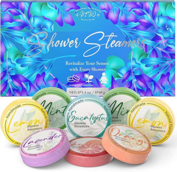 Shower Steamers Aromatherapy 8 Pack - Gifts for Women, Shower Bombs with Essential Oils, Self Care and Stress Relief Stocking Stuffers, Relaxation Birthday Gifts for Women and Men