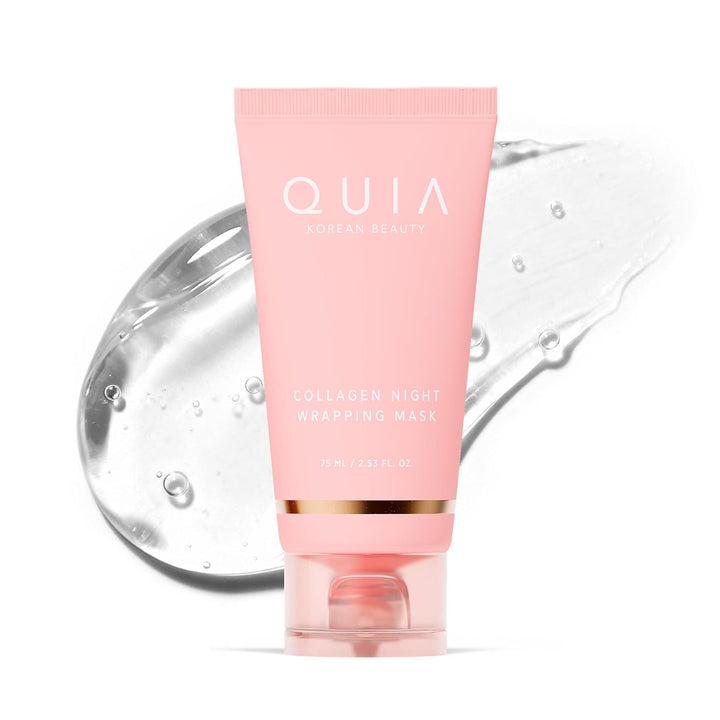 QUIA Collagen Wrapping Mask 75Ml - Clinical +92% Firmer Appearance - Overnight Glass Skin Peel off - Korean Skincare - All Skin Types - Better than Sheet Masks