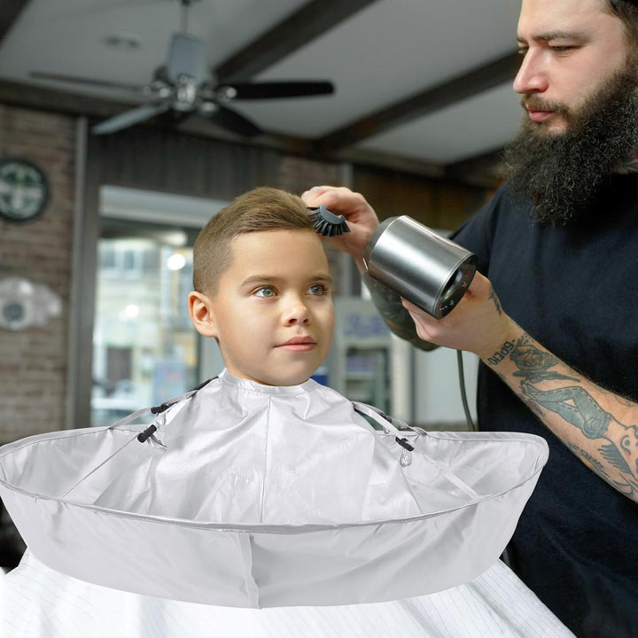 Hair Cutting Cloak Cape, Professional Adjustable Haircut Cape Foldable Umbrella for Adults Kids Home Salon Barber Hairdressing Supplies