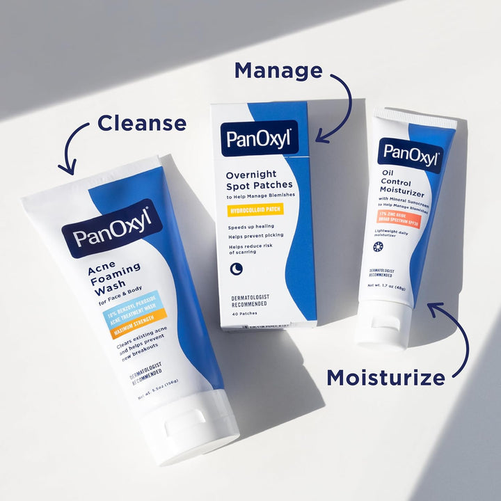 Acne Foaming Wash Benzoyl Peroxide 10% Maximum Strength Antimicrobial, 5.5 Oz