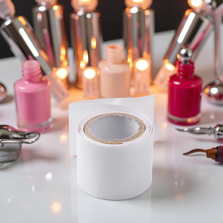 White Strong Nail Protector Fiberglass Wrap for UV Gel Acrylic Nails Self Adhesive Fiberglass Abd Silk Wrap Nail Art Tool Silk Clean Self Adhesive anti Damage DIY Gifts