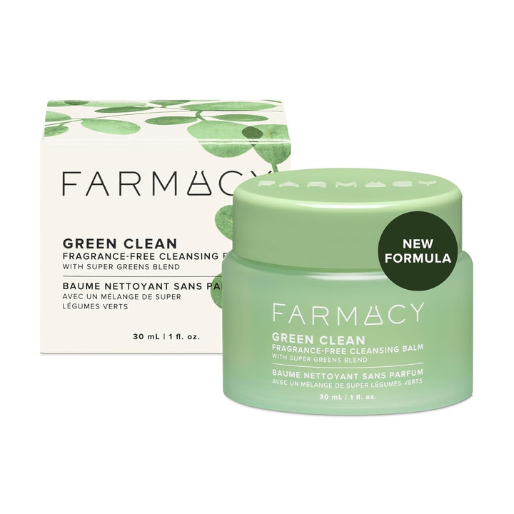 Makeup Remover Cleansing Balm - Green Clean Waterproof Makeup Remover + Oil Based Cleanser - Gentle Exfoliating Double Cleanser - Melts from Balm to Milky Lather (50Ml)